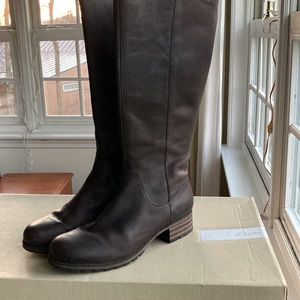 Clarks Marina Trudy Dark Brown tall riding boots
